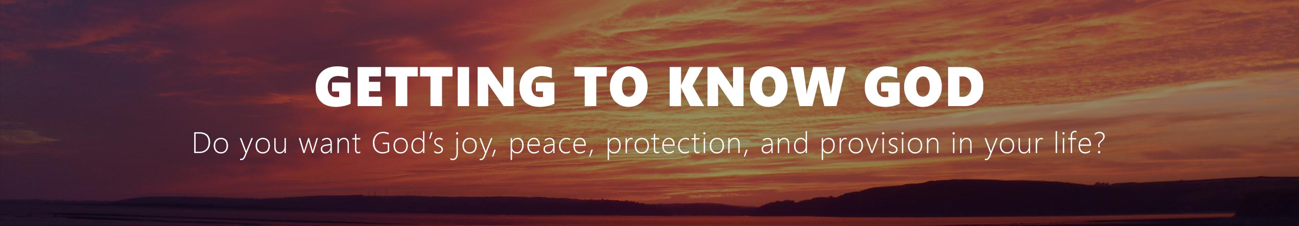 Getting To Know God Getting To Know God